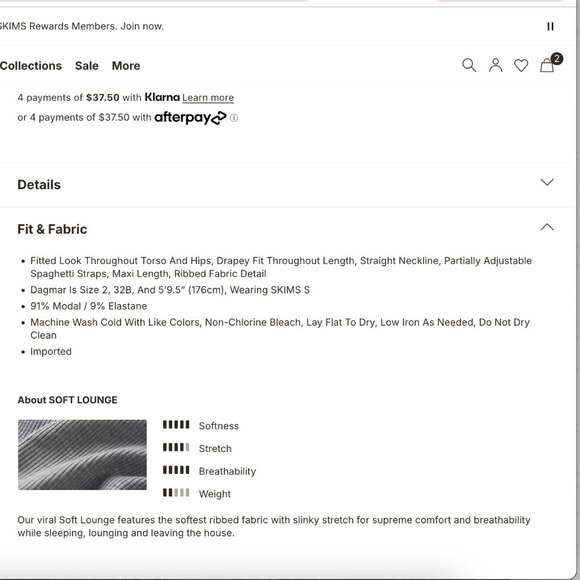 Skims Long Slip Dress - Picture 3 of 8